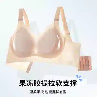 二三二三 聚拢提拉上托不空杯透气不闷亲肤舒适内衣侧收副乳无钢圈可调节肩带软支撑胸罩纯色简约时尚百搭性感纯欲文胸 女款