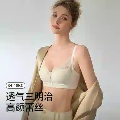 二三二三 聚拢提拉上托不空杯亲肤舒适侧收副乳无钢圈软支撑法式浪漫成熟时尚百搭性感纯欲文胸 女款