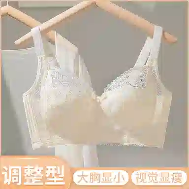 二三二三 全罩杯防下垂薄款大胸显小胸大码聚拢防下垂胸罩超薄文胸 女款