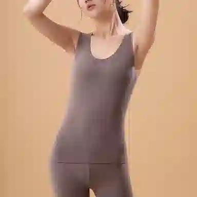 二三二三 纯色无痕自发热打底内搭保暖上装 女款