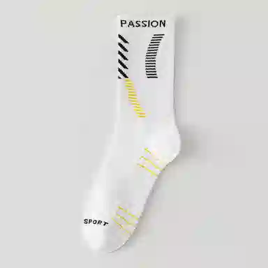 二三二三 轻弹减震专业潮流经典学院风运动袜轻盈舒适透气多功能柔软亲肤耐磨防滑防臭小腿袜羽毛球排球青少年可穿篮球袜 男款