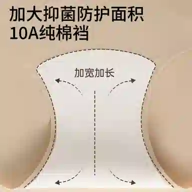 二三二三 粉底液高腰交叉收腹裤隐形无痕亲肤柔软舒适透气吸汗防卷边防夹臀日常简约百搭短裤组合装三角内裤 女款