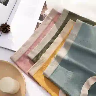 二三二三 透气吸汗防夹臀不卡档亲肤柔软抑菌舒适中腰高弹三角裤撞色甜美纯欲少女内裤 女款 组合装