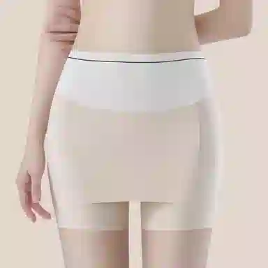 二三二三 凉感防走光免穿内裤无痕裸感高弹亲肤舒适透气不卷边四角裤撞色时尚百搭简约打底裤 女款 组合装