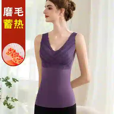 二三二三 无袖吊带带胸垫美背文胸一体遮副乳内搭保暖蕾丝拼接无痕加宽肩带打底衫背心 女款 礼盒装