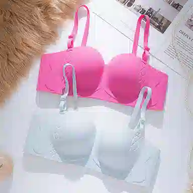 二三二三 无肩带美背无痕小胸聚拢防滑裹胸软支撑抹胸式防下垂胸罩文胸 女款