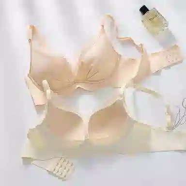 二三二三 聚拢提拉上托不空杯亲肤舒适侧收副乳无钢圈软支撑法式性感蕾丝成熟时尚百搭纯欲文胸 女款