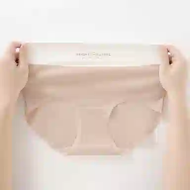 二三二三 轻薄透气无痕裸感不卷边舒适不勒中腰高弹三角裤防夹臀不卡档亲肤撞色字母时尚百搭潮流简约运动少女内裤 女款 组合装