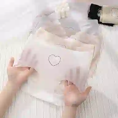 二三二三 冰感透气舒适亲肤柔软内裤无痕不卷边不卡档高弹中腰三角裤纯色简约字母加长档短裤 女款 组合装