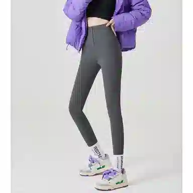 二三二三 鲨鱼裤外穿加绒加厚高腰紧身打底裤收腹提臀芭比裤健身塑身鲨鱼裤 女款 黑色