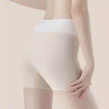 二三二三 凉感防走光免穿内裤无痕裸感高弹亲肤舒适透气不卷边四角裤撞色时尚百搭简约打底裤 女款 组合装