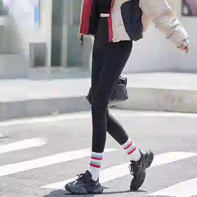 二三二三 纯色加绒加厚鲨鱼可外穿高腰打底收腹提臀保暖修身时尚休闲塑身鲨鱼裤 女款 黑色