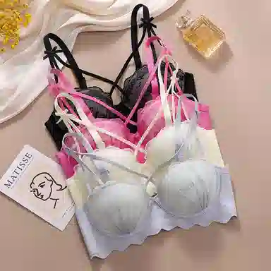 二三二三 蕾丝小胸聚拢半杯显大防下垂收副乳文胸 女款