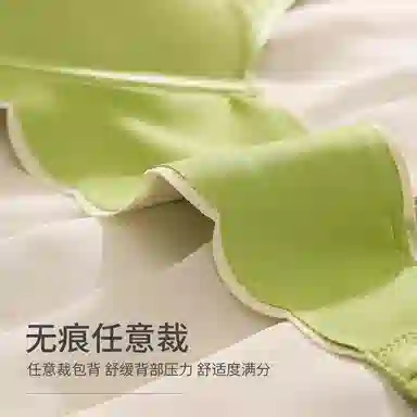 二三二三 纯色无痕聚拢上托收副乳无钢圈防下垂蕾丝美背舒适透气文胸 女款 礼盒装