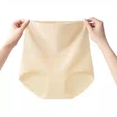 二三二三 纯色简约高腰收腹抑菌透气柔软舒适不勒不卡档不卷边束腰吸湿排汗三角裤不夹臀亲肤时尚潮流百搭剖腹产专用内裤 女款 组合装