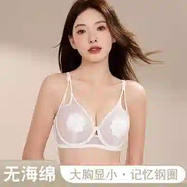 二三二三 大胸显小轻薄透气聚拢提拉上托不空杯亲肤舒适侧收副乳无钢圈软支撑简约时尚百搭性感纯欲文胸 女款