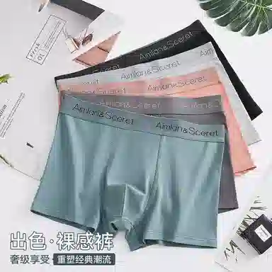 二三二三 舒适透气吸汗抗菌抑菌平角简约内裤 男款 组合装