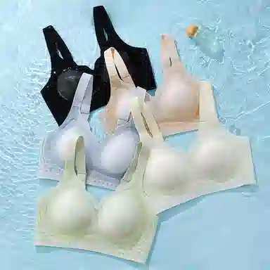 二三二三 聚拢提拉上托不空杯透气不闷亲肤舒适内衣侧收副乳无钢圈可调节肩带软支撑胸罩纯色简约时尚百搭性感纯欲文胸 女款