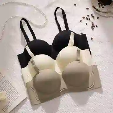 二三二三 自然聚拢提拉上托不空杯亲肤舒适小胸显大侧收副乳无钢圈软支撑简约时尚百搭性感纯欲文胸 女款