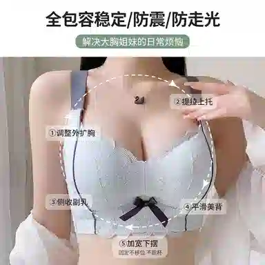 二三二三 聚拢无钢圈收副乳性感调整型蕾丝上托下垂无痕全罩杯抗菌透气文胸 女款 礼盒装