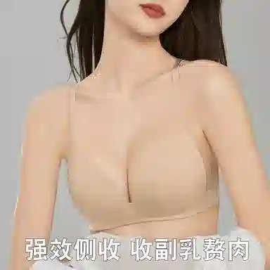 二三二三 简约无痕隐形亲肤柔软舒适内衣聚拢防下垂侧收副乳呼吸感美背时尚百搭日常无钢圈可调节肩带文胸 女款