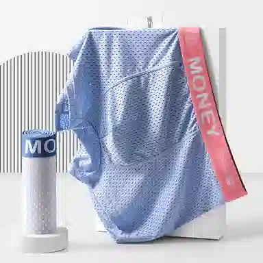 二三二三 男士纯色抗菌中腰短裤透气平角速干内裤 男款 组合装