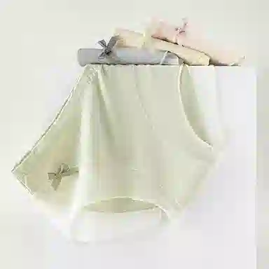 二三二三 蝴蝶结蕾丝抑菌透气不卡档不夹臀柔软不卷边中腰高弹无痕吸湿排汗三角裤舒适亲肤纯欲性感俏皮可爱蝴蝶结内裤 女款 组合装