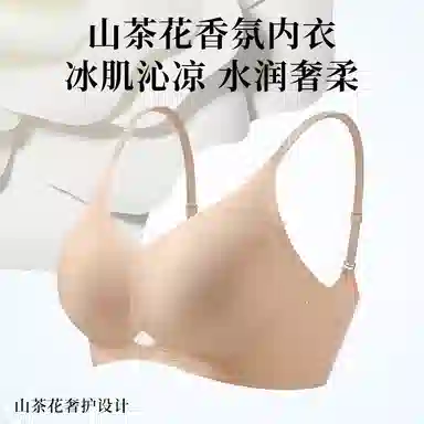 二三二三 透气吸汗聚拢有型防下垂亲肤柔软无痕轻薄网眼舒适侧收副乳纯欲美背纯色时尚百搭日常无钢圈可调节肩带文胸 女款