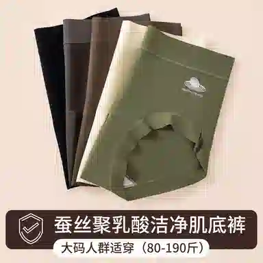 二三二三  纯色小行星无痕丝滑巧克力内裤深色系亲肤柔软舒适透气防夹臀裤简约日常百搭时尚短裤组合装三角内裤 女款