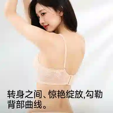 二三二三 纯欲蕾丝透气吸汗聚拢塑型防下垂亲肤柔软舒适氛围感美背时尚日常百搭无钢圈可调节肩带文胸 女款