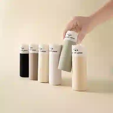 二三二三 时尚简约透气弹力不卡档舒适不勒亲肤三角裤柔软舒适不夹臀可爱熊猫印花字母甜美卡通少女内裤 女款 组合装