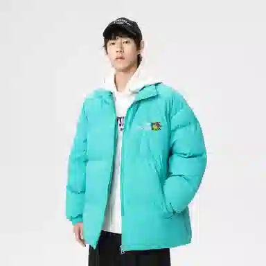 VniVerseVClub Dopamine Cartoon Letter Puffer Jacket