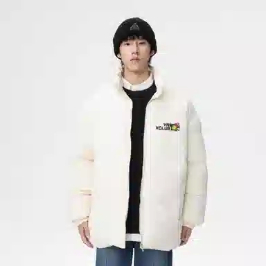 VniVerseVClub Dopamine Cartoon Letter Puffer Jacket