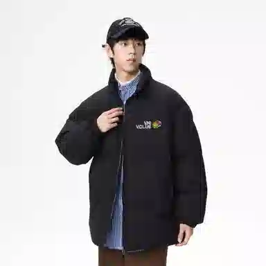 VniVerseVClub Dopamine Cartoon Letter Puffer Jacket