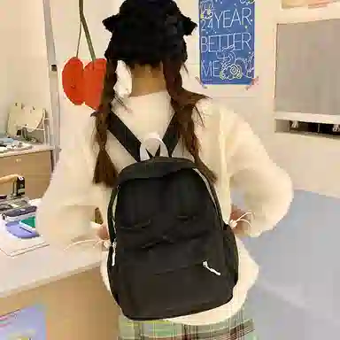 轩玺 百搭个性 牛津布 双肩包 女款 黑色