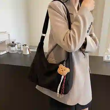 轩玺 简约大容量时尚百搭休闲 麂皮绒 托特包单肩手提斜挎包 常规 女款 棕色/黑色/卡其色/红色