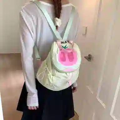 轩玺 夏日多巴胺撞色小清新学院风通勤 尼龙 双肩包 女款 多色