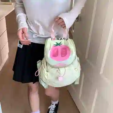 轩玺 夏日多巴胺撞色小清新学院风通勤 尼龙 双肩包 女款 多色