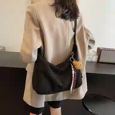 轩玺 简约大容量时尚百搭休闲 麂皮绒 托特包单肩手提斜挎包 常规 女款 棕色/黑色/卡其色/红色