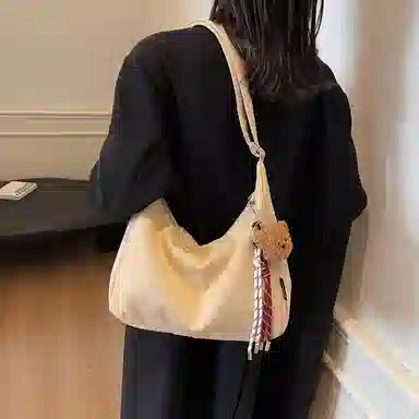 轩玺 简约大容量时尚百搭休闲 麂皮绒 托特包单肩手提斜挎包 常规 女款 棕色/黑色/卡其色/红色