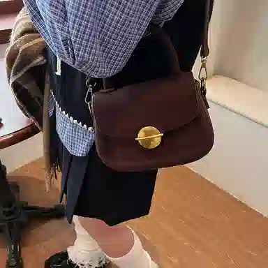 轩玺 复古小众质感百搭 麂皮 单肩包斜挎包手提包 常规 女款 多色