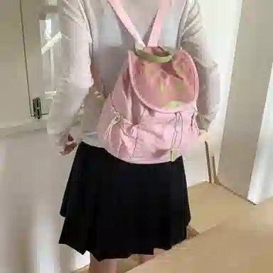 轩玺 夏日多巴胺撞色小清新学院风通勤 尼龙 双肩包 女款 多色