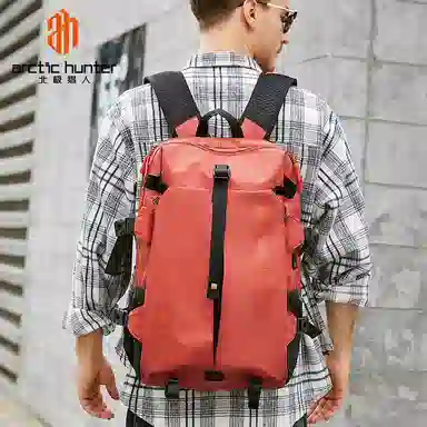 北极猎人 多功能运动收纳男大容量学生拉链搭扣开合 锦纶 篮球包足球健身包训练包书包背包双肩包 大号 男款 黑色/灰色/蓝色