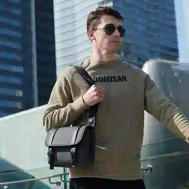 北极猎人 轻奢复古设计经典 涤纶 相机包摄影包 小号 男女同款情侣款 黑色/灰色