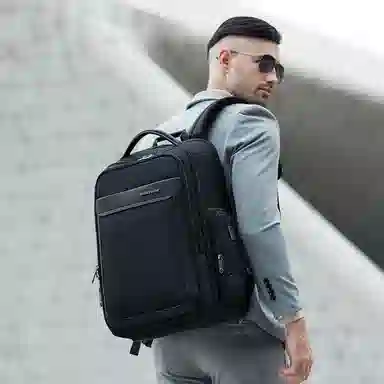 北极猎人 大容量旅行日常通勤出差 涤纶（聚酯纤维） 背包双肩包 大号 男款 黑色/灰色/蓝色