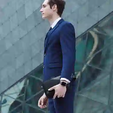 北极猎人 时尚简约轻便日常通勤休闲防泼水 涤纶 手提包手拿包 男款 黑色/蓝色/灰色