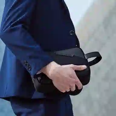 北极猎人 时尚简约轻便日常通勤休闲防泼水 涤纶 手提包手拿包 男款 黑色/蓝色/灰色