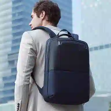 北极猎人 商务男士双肩包休闲出差旅游电脑包 防泼水 黑色/蓝色/灰色