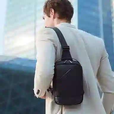 北极猎人 休闲运动时尚 涤纶 斜挎单肩胸包 男款 多色