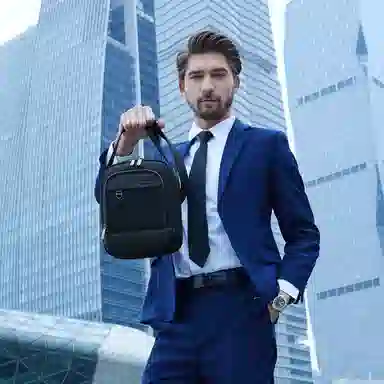 北极猎人 大容量 多功能口袋 高密度防泼水 涤纶 斜挎包 常规 男款 黑色/蓝色/灰色